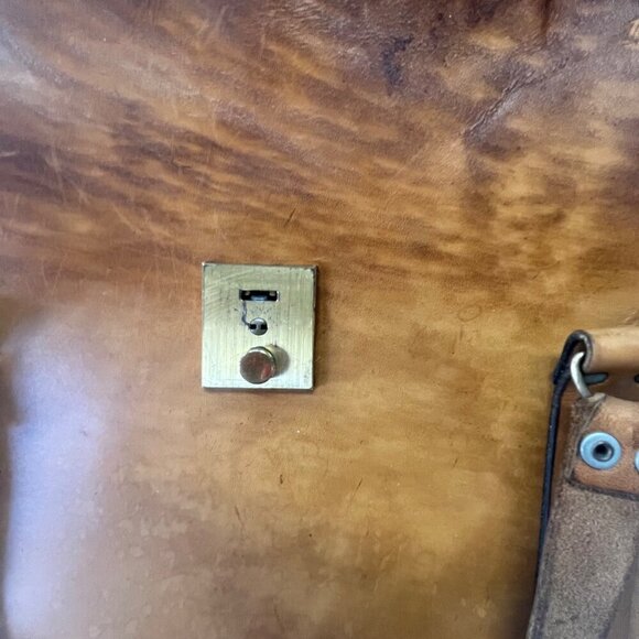 Vintage Executive Briefcase Leather with Braided Detail 16" x 13" Rare Computer - Picture 12 of 13